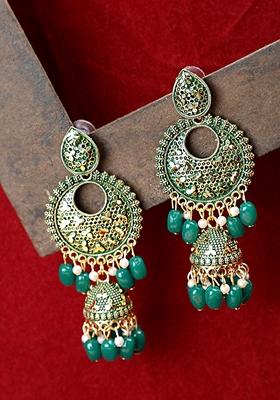 Green Pearl Earrings