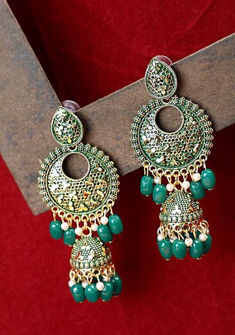 Green Pearl Earrings