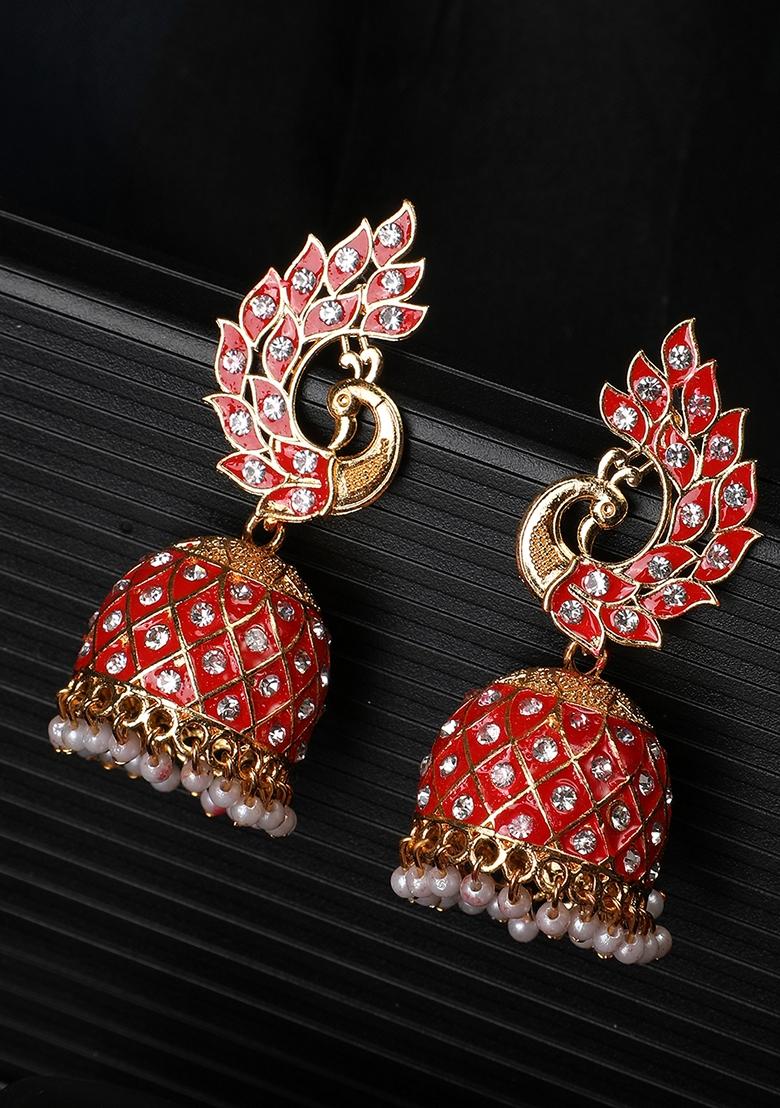 Red Cubic Zirconia Earrings