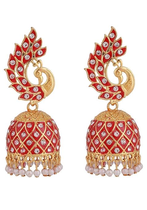 Red Cubic Zirconia Earrings