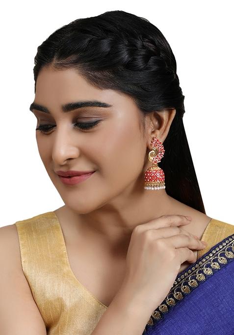 Red Cubic Zirconia Earrings