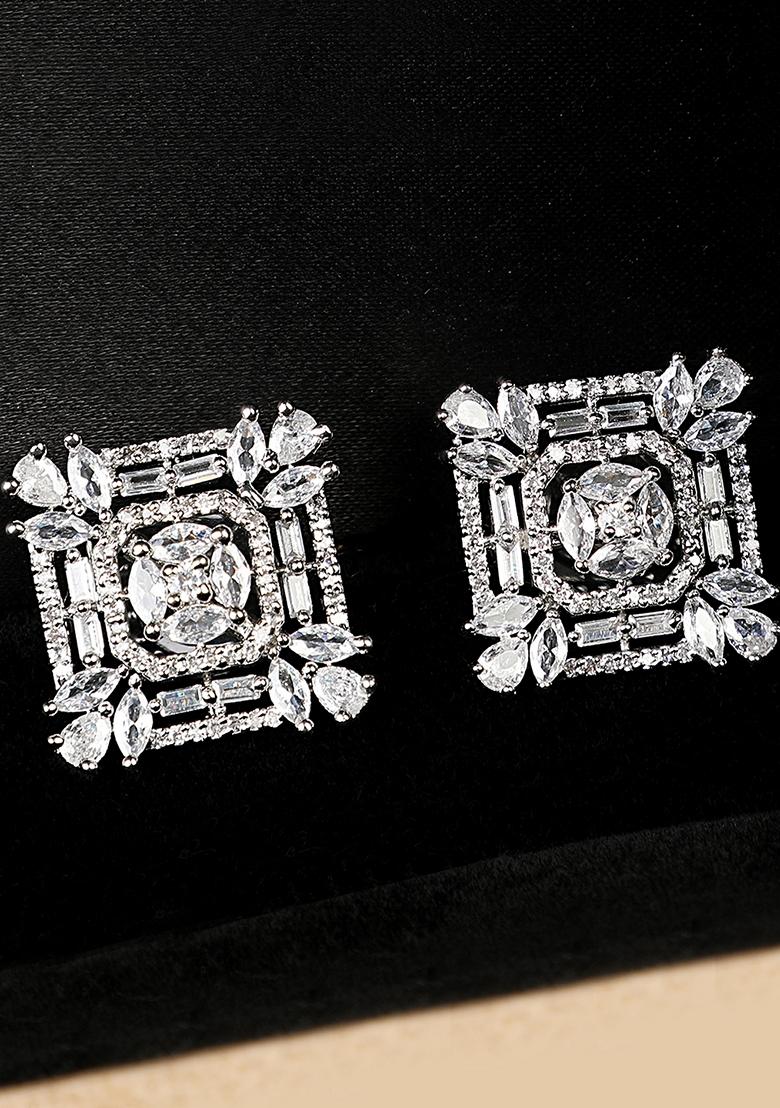 Rose Gold American Diamond Earrings