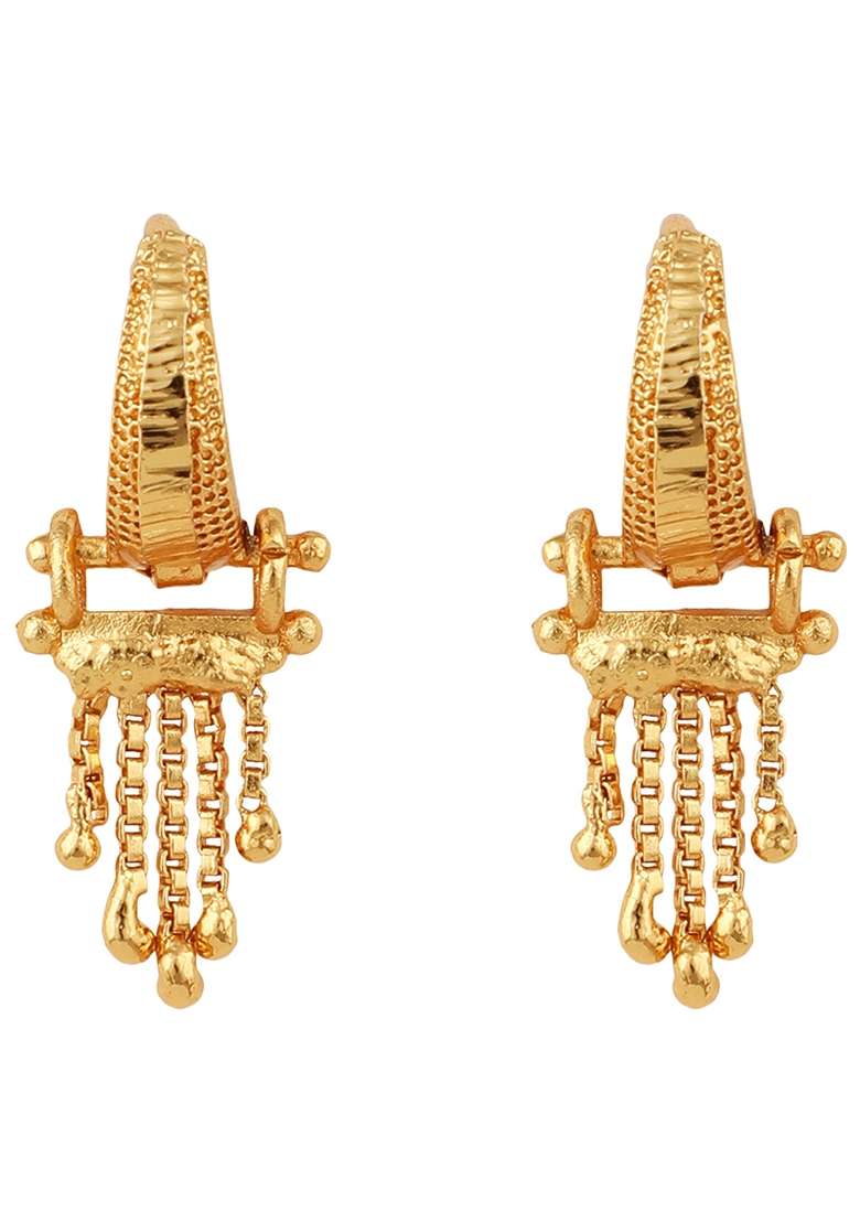 Gold Plated Classic Studded Earrings - Indya