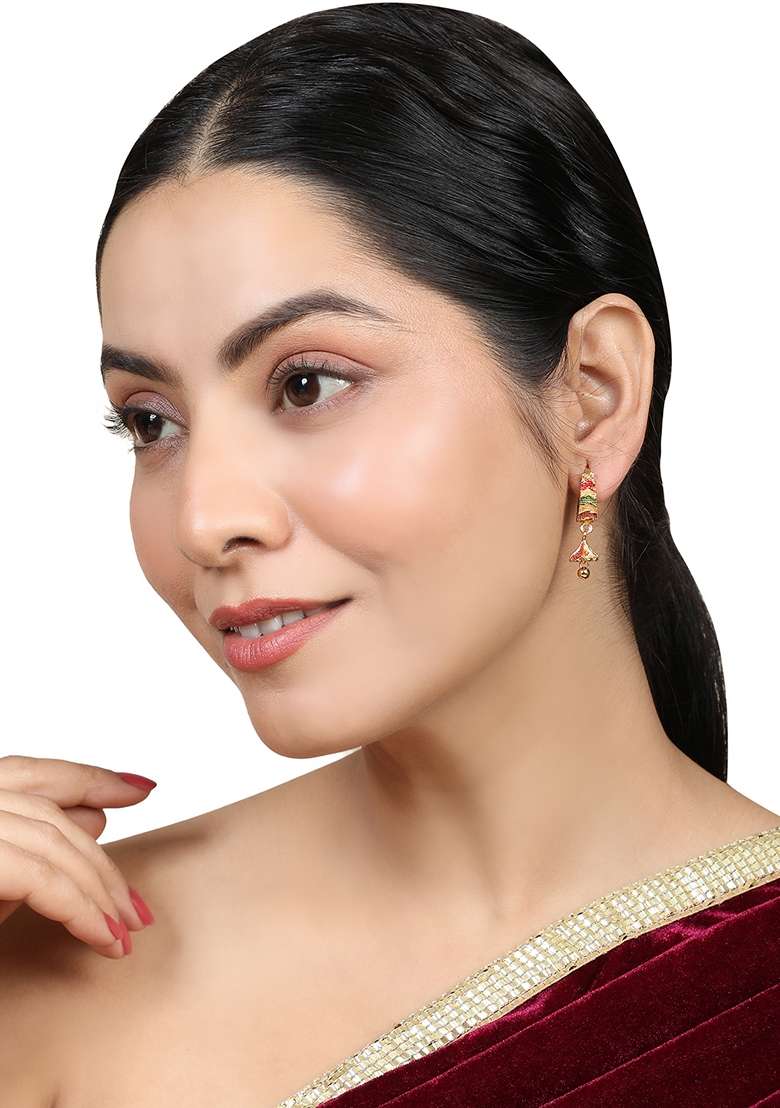 Gold Plated Jhumka Earrings - Indya