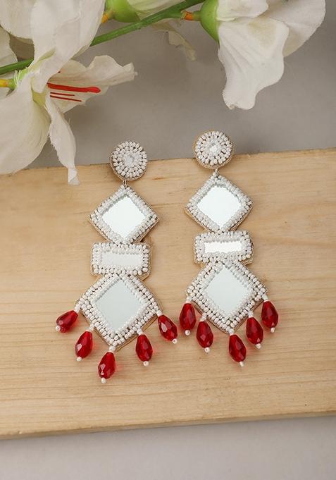 Red Pearl Earrings