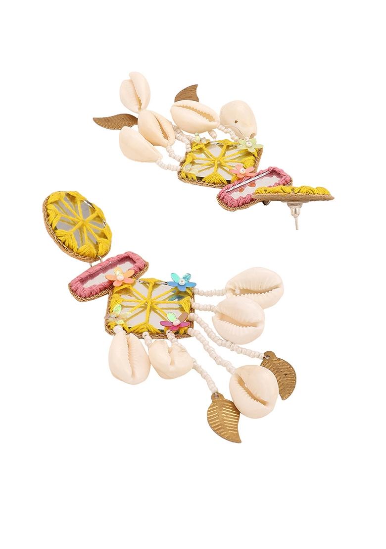 Yellow Geometrical Shape Earrings