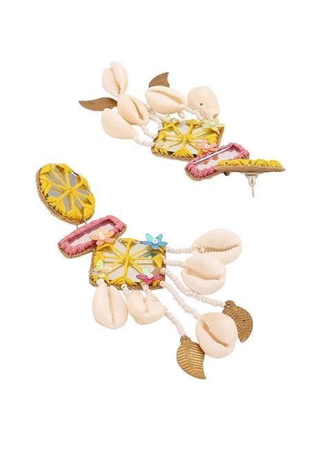 Yellow Geometrical Shape Earrings