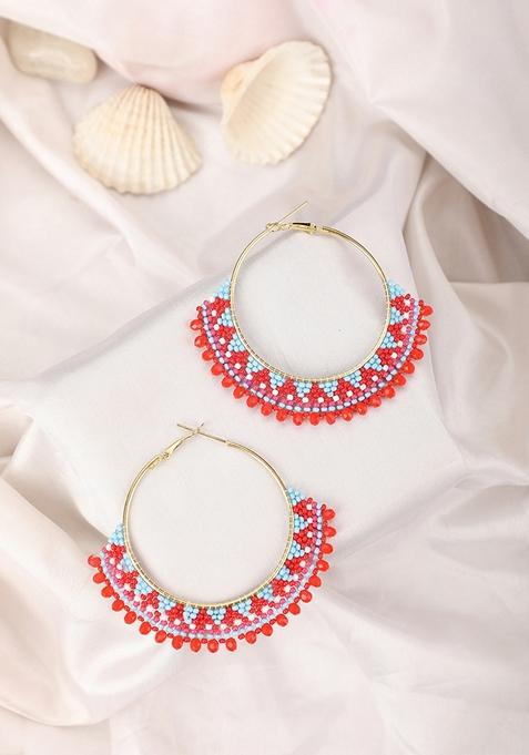 Red Bead Earrings