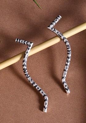 Silver Plated Oxidised Earrings