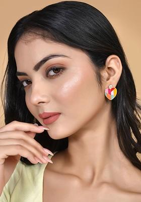 Gold Plated Heart Shape Earrings