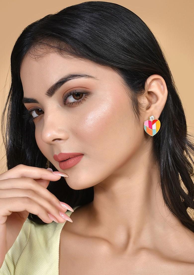 Gold Plated Heart Shape Earrings