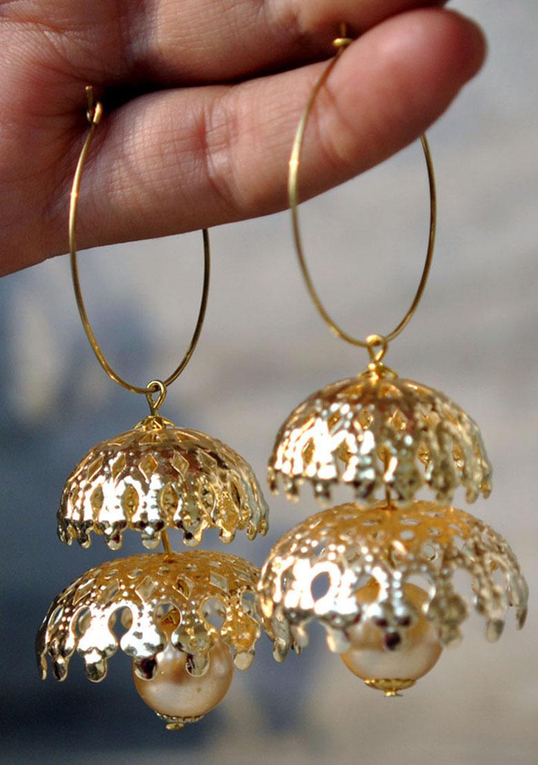 Gold Double Decker Hoop