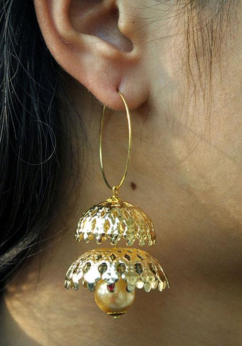 Gold Double Decker Hoop