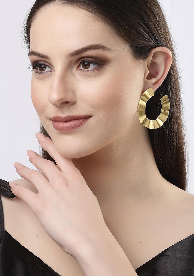 Gold Gold Plated Contemporary Drop Earrings