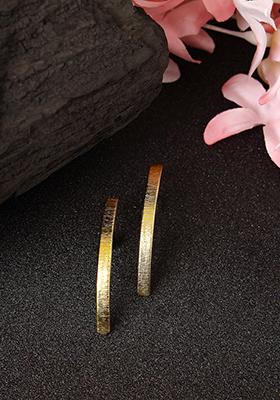 Gold Gold Plated Geometric Shape Drop Earrings