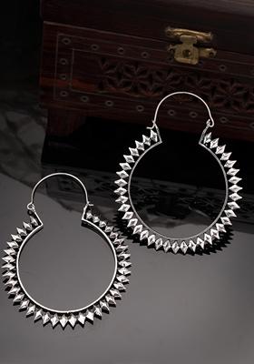 Silver Full Circular Hoop Earrings