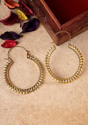 Gold Golden Full Circular Hoop Earrings
