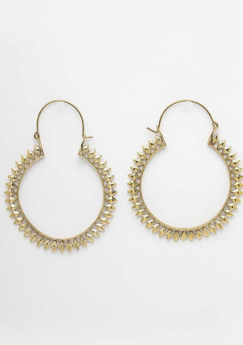 Gold Golden Full Circular Hoop Earrings