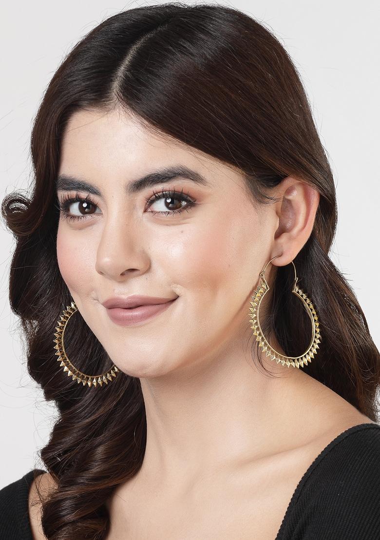 Gold Golden Full Circular Hoop Earrings