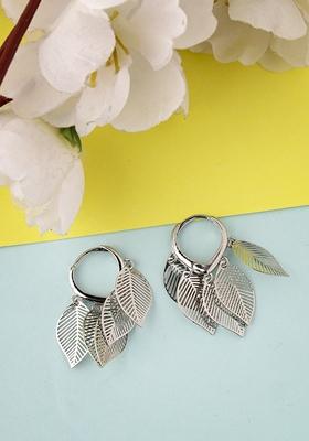 Gold Gold Toned Leaf Shaped Drop Earrings