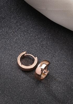 Gold Rose Gold Stainlessteel Hoop Earrings For Men