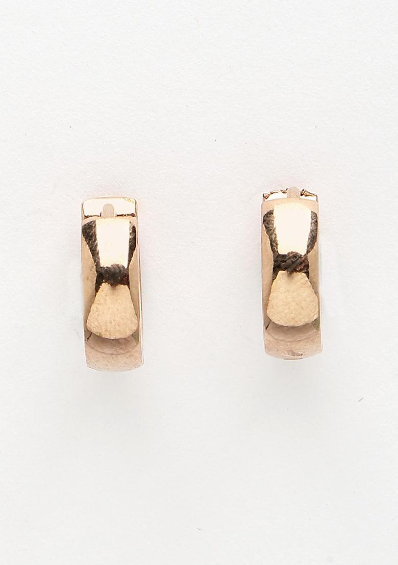 Gold Rose Gold Stainlessteel Hoop Earrings For Men