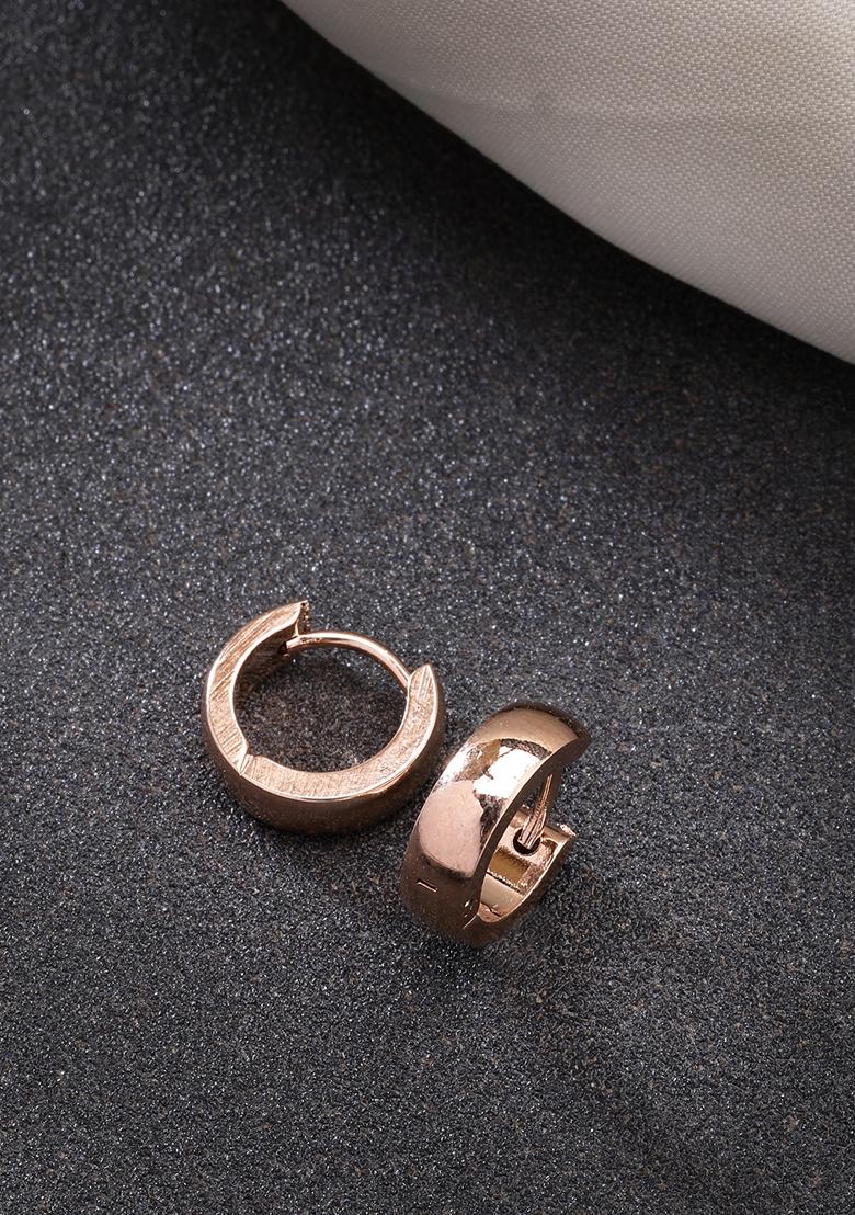 Multi Set Of 3 color Rhodium Plated Stainlessteel Hoop Earrings For Men