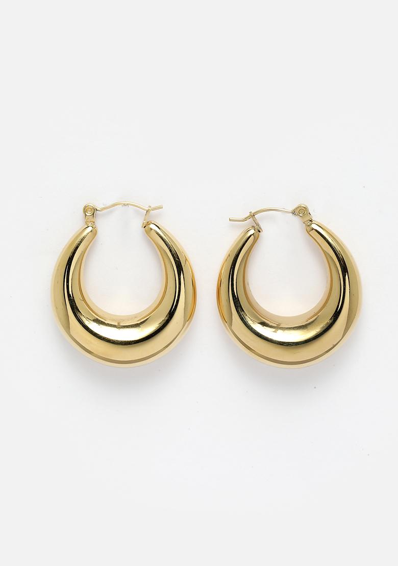 Gold Gold Plated Hoop Earrings