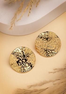 Gold Gold Plated Circular Shape Studs Earring