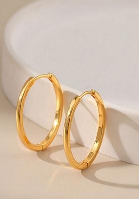 Gold Plated Minimal Hoop Earrings