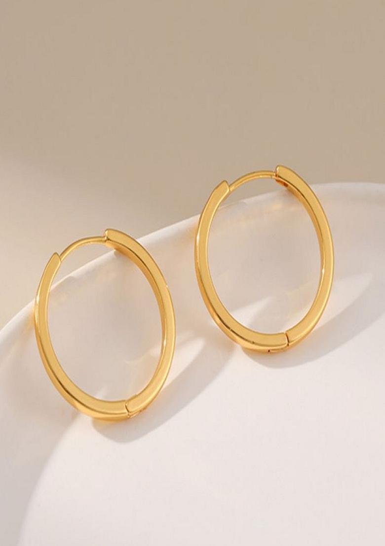 Gold Plated Minimal Hoop Earrings