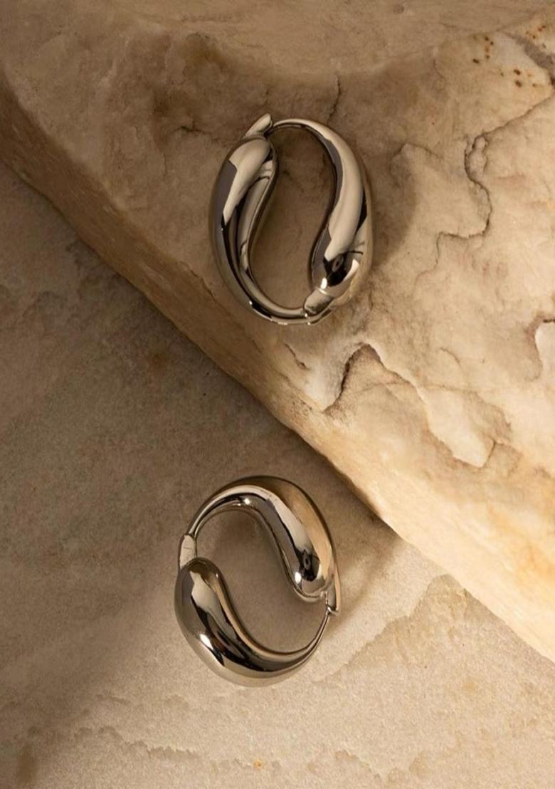 Silver Plated Waterproof Antitarnish Yin Yan Earring