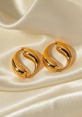 Gold Plated Waterproof Antitarnish Yin Yan Earring