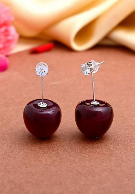 Red Cherry Drop Earrings
