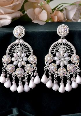 White Round Zircon Bangle Bracelet