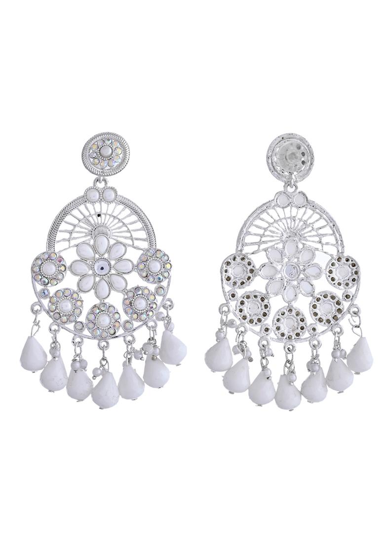 White Round Zircon Bangle Bracelet