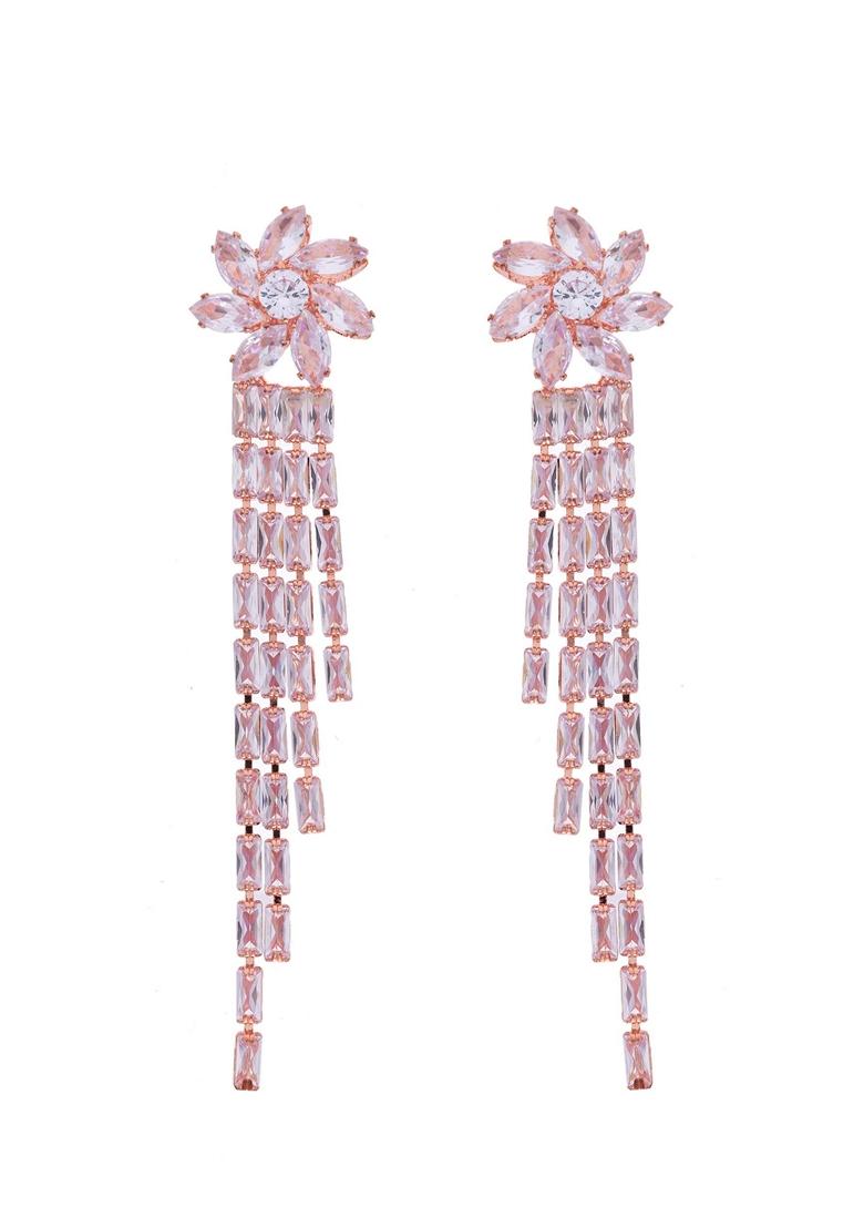 Gold Plated Contemporary Drop Earrings