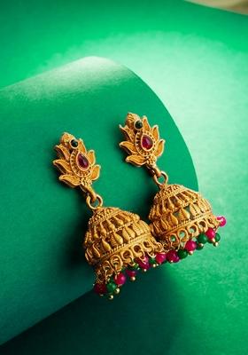 Multicolor Gold Plating Pearl Artificial Beads Earrings