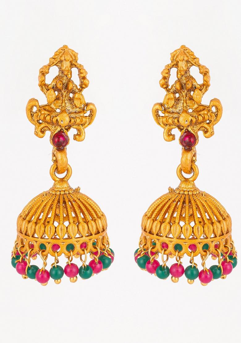 Multicolor Gold Plating Pearl Artificial Beads Earrings