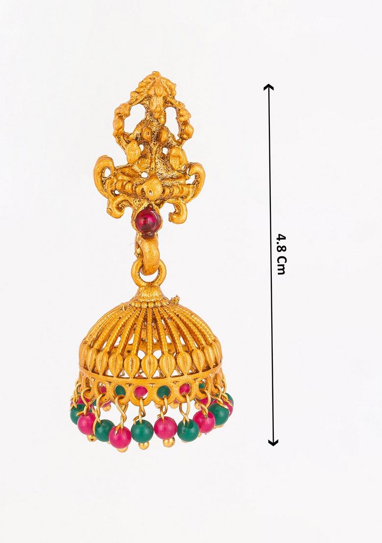 Multicolor Gold Plating Pearl Artificial Beads Earrings