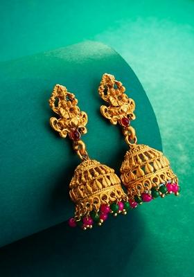 Multicolor Gold Plating Pearl Artificial Beads Earrings