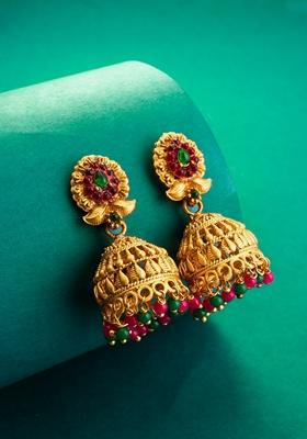 Multicolor Gold Plating Pearl Artificial Beads Earrings