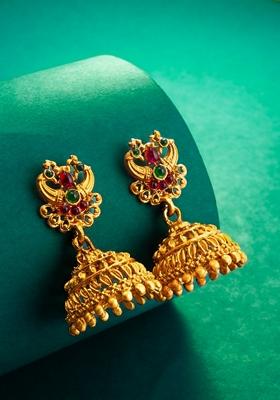 Multicolor Gold Plating Pearl Artificial Beads Earrings