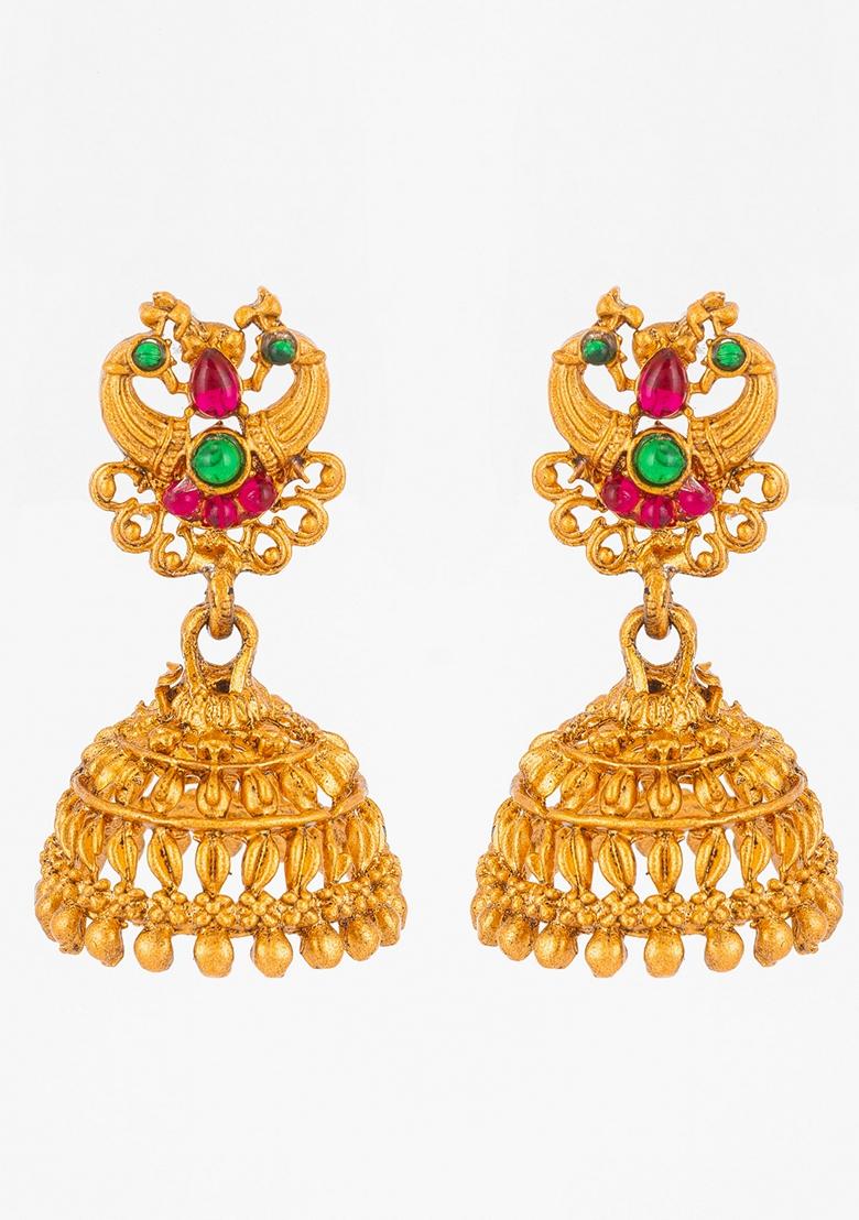 Multicolor Gold Plating Pearl Artificial Beads Earrings