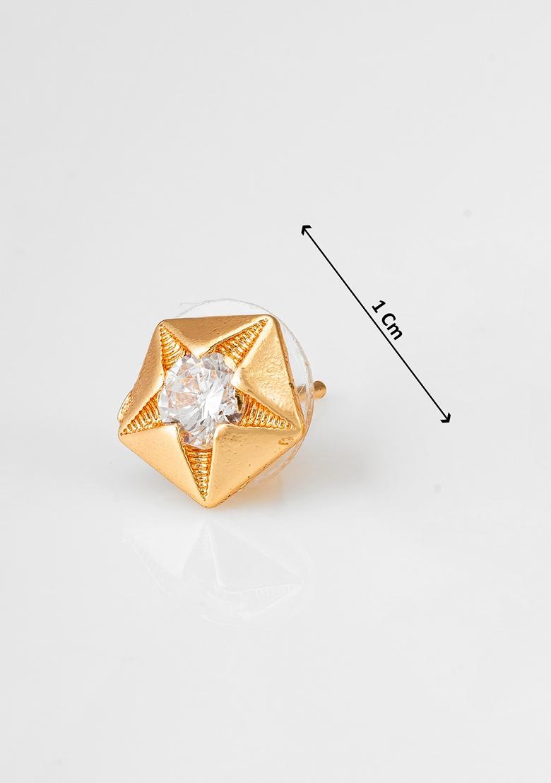 White Gold Plating Ad Earrings