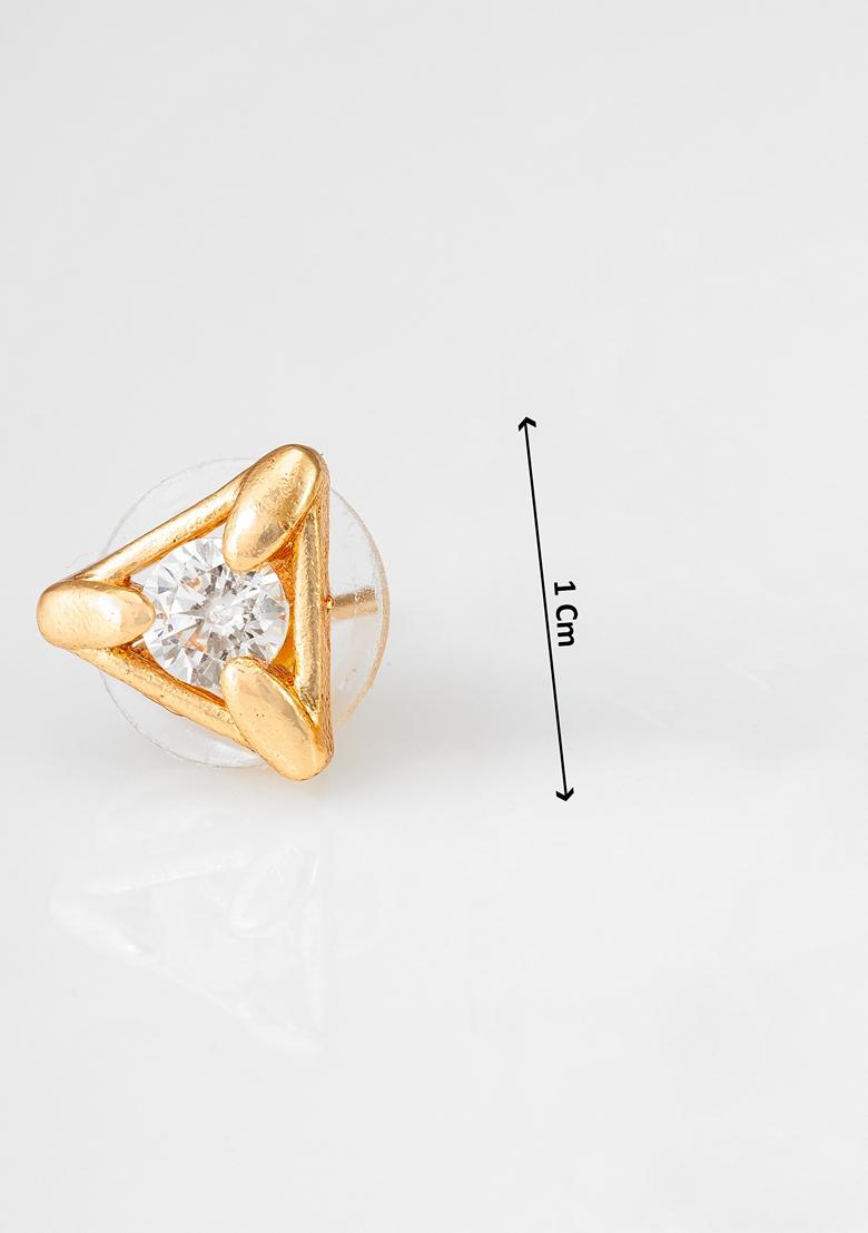 White Gold Plating Ad Earrings