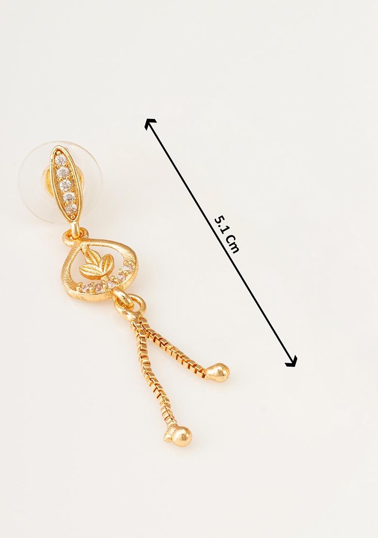 White Gold Plating Ad Earrings