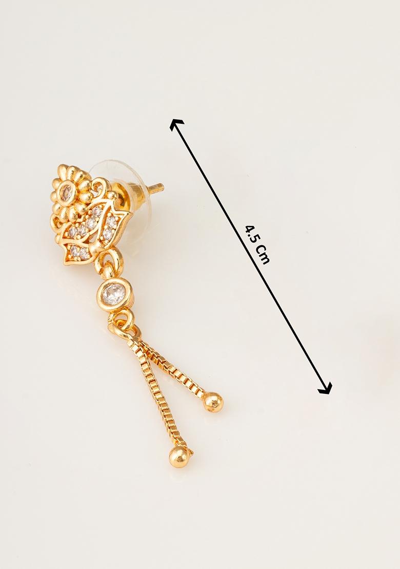 White Gold Plating Ad Earrings