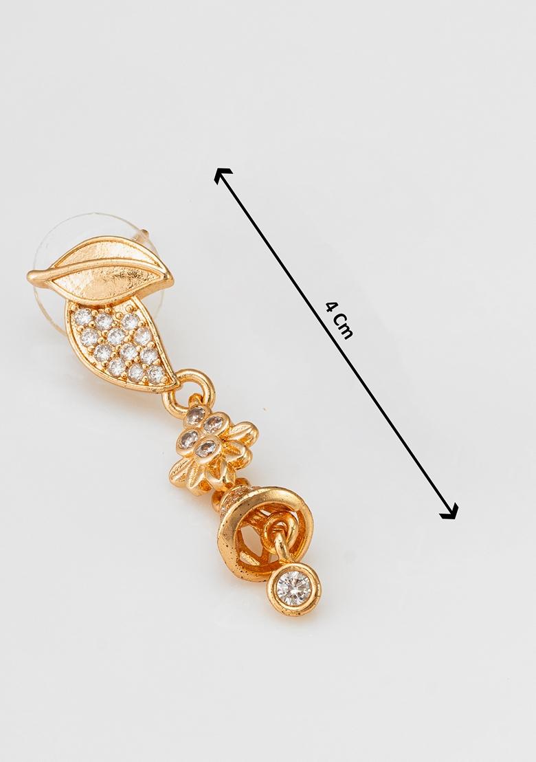 White Gold Plating Ad Earrings