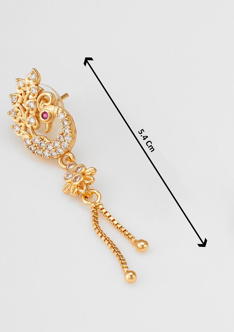 White Gold Plating Ad Earrings